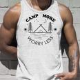 Camp More Worry Less Camping Lovers Unisex Tank Top Gifts for Him