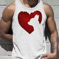 Chihuahua Shape With Red Heart Painting For Valentine Day Unisex Tank Top Gifts for Him