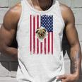 Cute Pug Face & American Flag – 4Th Of July Pug Dad Pug Mom Unisex Tank Top Gifts for Him