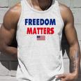 Freedom Matters American Flag Patriotic Unisex Tank Top Gifts for Him