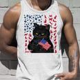 Funny Black Cat Independence Flag 633 Shirt Unisex Tank Top Gifts for Him