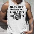 Funny Husband Gifts From Wife Crazy Wife Marriage Humor Unisex Tank Top Gifts for Him