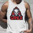 Gaming Headset Design With Skull Unisex Tank Top Gifts for Him