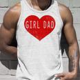 Girl Dad Heart Fathers Day Vintage Retro Unisex Tank Top Gifts for Him