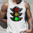 Green Traffic Light Signal Stop Caution Go Unisex Tank Top Gifts for Him