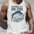 Happiness Is A Big Fish And A Witness Fisherman Dad Blue Unisex Tank Top Gifts for Him