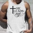 He Leads Me V2 Unisex Tank Top Gifts for Him