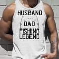 Husband Dad Fishing Legend Funny Fathers Day Father Fishermen Fishing Lovers Fishing V2 Unisex Tank Top Gifts for Him