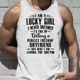 I Am A Lucky Girl I Never Dreamed Im End Up Dating A Perfect Freakin V2 Unisex Tank Top Gifts for Him