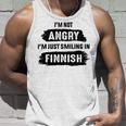 Im Not Angry Im Just Smiling In Finnish Unisex Tank Top Gifts for Him
