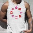 Mens Kiss Lipstick Print Lip Makeup Cute And Trendy Tank Top Gifts for Him