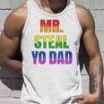 Mens Mister Steal Your Dad Gay Pride Jokes Unisex Tank Top Gifts for Him