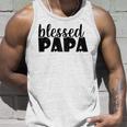 Mens Papa Grandpa Proud New Dad Blessed Papa Fathers Day Unisex Tank Top Gifts for Him