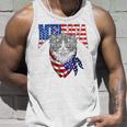 Womens Merica Cat Happy 4Th Of July American Flag Great V-Neck Tank Top Gifts for Him