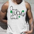 One Lucky Dad Funny St Patrick Day Unisex Tank Top Gifts for Him