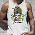 One Lucky Grandma Shamrock Plaid Leopard St Patricks Day Unisex Tank Top Gifts for Him