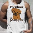 Puggle Dog Snuggles Funny Cute Pug Beagle Mom Dad Unisex Tank Top Gifts for Him