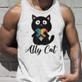 Rainbow Ally Cat Lgbt Gay Pride Flag Heart Men Women Kids Unisex Tank Top Gifts for Him
