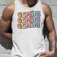 Retro Astrology May Or June Birthday Zodiac Sign Gemini Unisex Tank Top Gifts for Him