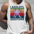 Retro I Axolotl Questions Funny Cute Axolotl Unisex Tank Top Gifts for Him