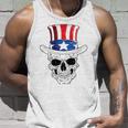 Skull 4Th Of July Uncle Sam American Flag Men Women Unisex Tank Top Gifts for Him