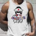 Stna All American Nurse Messy Buns Hair 4Th Of July Day Usa Unisex Tank Top Gifts for Him
