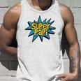 Super Papi Comic Book Superhero Spanish Dad Graphic Unisex Tank Top Gifts for Him