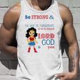 Womens Superhero Christian Be Strong And Courageous Joshua 19 Tank Top Gifts for Him