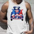 Usa Patriotic Gnomes With American Flag Hats Riding Truck Unisex Tank Top Gifts for Him
