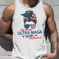 Yes Im An Ultra Maga Girl Proud Of It Usa Flag Messy Bun Unisex Tank Top Gifts for Him