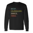 31St Wedding Anniversary Best Husband Since 1990 Long Sleeve T-Shirt Gifts ideas