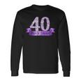 40Th Birthday Party Squad I Purple Group Photo Decor Outfit Long Sleeve T-Shirt Gifts ideas