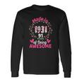 91 Years Old 91St Birthday Born In 1931 Girls Floral Long Sleeve T-Shirt Gifts ideas