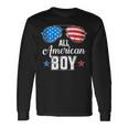 All American Boy Us Flag Sunglasses For Matching 4Th Of July Long Sleeve T-Shirt T-Shirt Gifts ideas