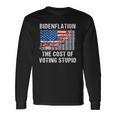 American Flag With Inflation Graph Biden Flation Long Sleeve T-Shirt T-Shirt Gifts ideas