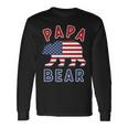 American Flag Papa Bear 4Th Of July Usa Patriotic Dad V2 Long Sleeve T-Shirt Gifts ideas