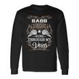 Babb Name Babb Blood Runs Throuh My Veins Long Sleeve T-Shirt Gifts ideas
