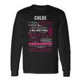 Chloe Name Chloe Name Long Sleeve T-Shirt Gifts ideas