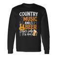 Country Music And Beer Thats Why Im Here Festivals Concert Long Sleeve T-Shirt Gifts ideas