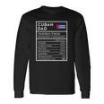 Cuban Dad Nutrition Facts National Pride Long Sleeve T-Shirt T-Shirt Gifts ideas