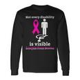 Every Disability Is Visible Eosinophilic Disease Awareness Pink Ribbon Eosinophilic Disease Eosinophilic Disease Awareness Unisex Long Sleeve Gifts ideas