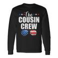 Family 4Th Of July Matching Cousin Crew American Flag Long Sleeve T-Shirt Gifts ideas