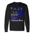 Fasd Dad Most People Never Meet Their Hero I Raised Mine Blue And Grey Ribbon Fetal Alcohol Spectrum Disorder Fetal Alcohol Spectrum Disorder Awareness Unisex Long Sleeve Gifts ideas