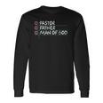 Fathers Day From Church Pastor Dad Man Of God Long Sleeve T-Shirt T-Shirt Gifts ideas