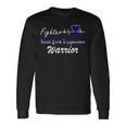 Fighter Vocal Cord Dysfunction Warrior Heartbeat Blue Ribbon Vcd Vocal Cord Dysfunction Awareness Unisex Long Sleeve Gifts ideas