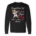 Friends Dont Let Friends Fight Brain Aneurysm Alone Unicorn Burgundy Ribbon Brain Aneurysm Bpd Brain Aneurysm V2 Unisex Long Sleeve Gifts ideas