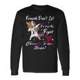 Friends Dont Let Friends Fight Chronic Pain Alone Unicorn Purple Ribbon Chronic Pain Support Chronic Pain Awareness Unisex Long Sleeve Gifts ideas