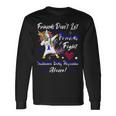 Friends Dont Let Friends Fight Ibm Alone Unicorn Blue Ribbon Inclusion Body Myositis Inclusion Body Myositis Awareness Unisex Long Sleeve Gifts ideas