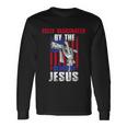 Fully Vaccinated By The Blood Of Jesus Christian USA Flag Long Sleeve T-Shirt Gifts ideas