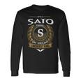 Its A Sato Thing You Wouldnt Understand Name Long Sleeve T-Shirt Gifts ideas